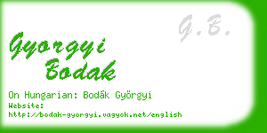 gyorgyi bodak business card